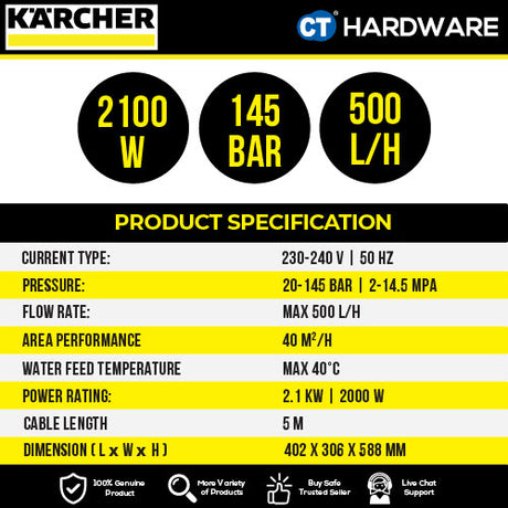 Karcher K5POWERCONTROLFLEXHOME&BRUSH High Pressure Cleaner 2100W 145Bar [Anniversary Limited] [13247090]