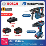 Bosch 06119090L6 Cordless BL Combo Set GBH18V26 + GSR18V50 with 4.0Ah & 8.0Ah Batteries, Charger & L-BOXX
