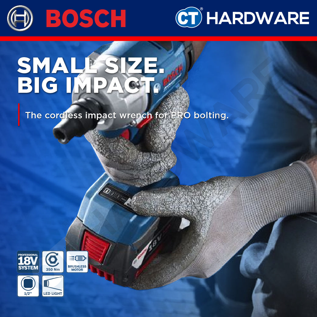 Bosch 0615A500CC Cordless 18V Combo Kit GDS 18V-350 Impact Wrench + GSB 185-LI Impact Drill Incl. 2x 2.0Ah Battery & Charger