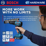 Bosch 0615A500CC Cordless 18V Combo Kit GDS 18V-350 Impact Wrench + GSB 185-LI Impact Drill Incl. 2x 2.0Ah Battery & Charger