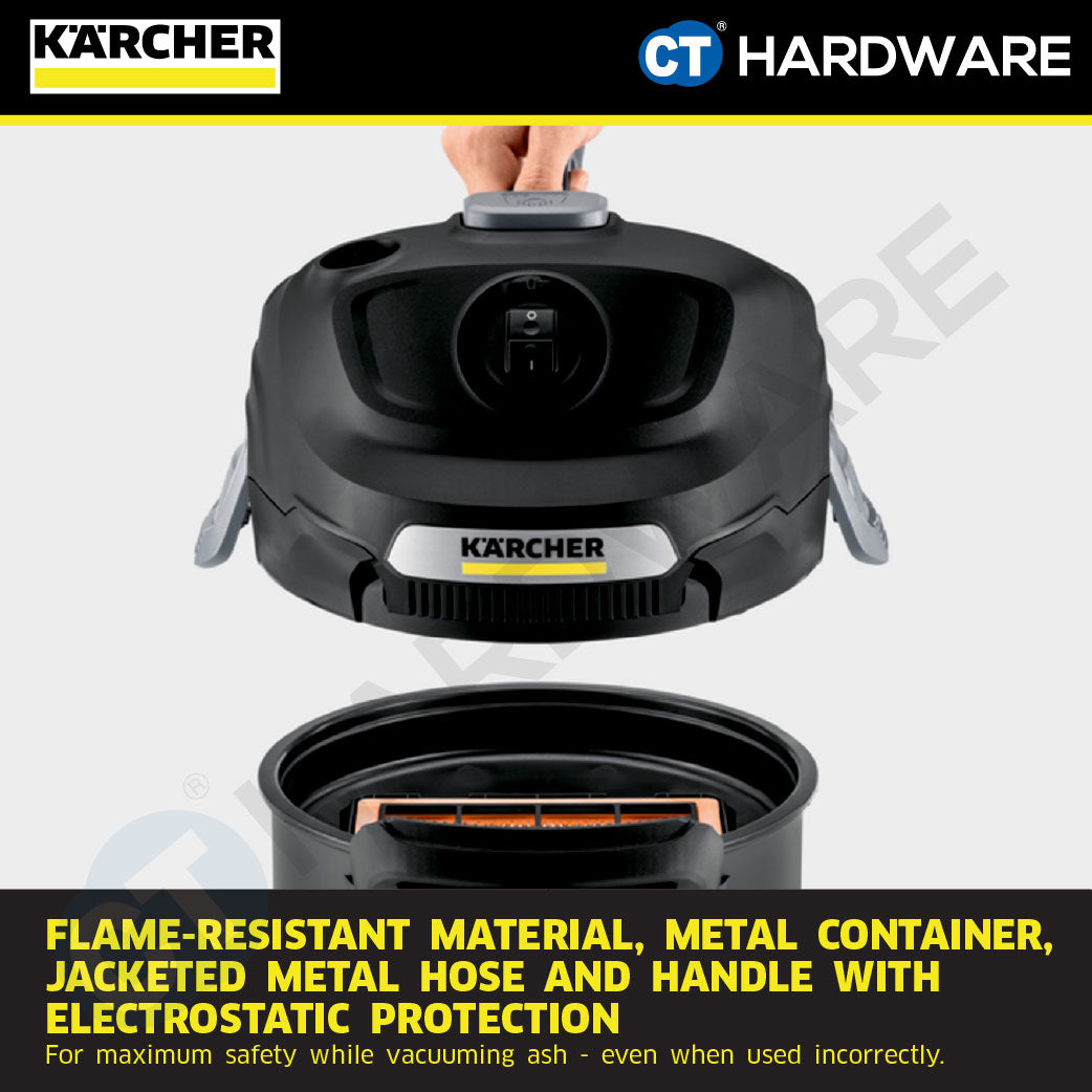 Karcher AD4 PREMIUM Bagless Ash & Dry Vacuum Cleaner 600W 17l [AD4PREMIUM | 16297310]
