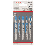Bosch  T118BF Bi-Metal Jigsaw Blade (Pack of 5) 2608634503