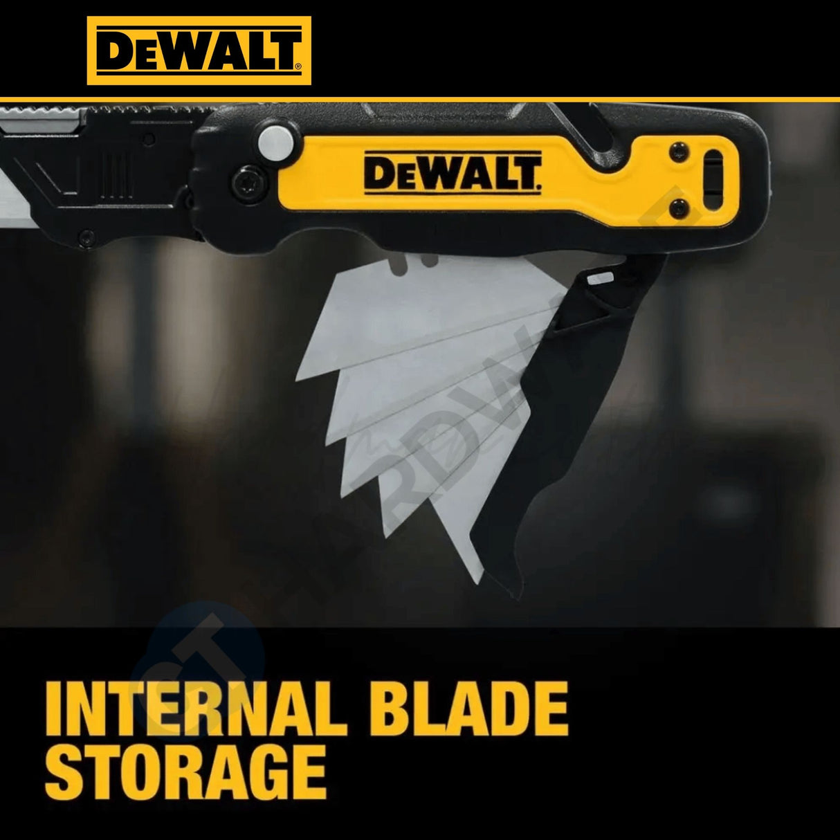 DEWALT Push & Flip Folding Utility Knife with Blade Storage | DWHT10992 | One-Hand Opening Utility Knife