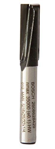 Bosch Carbide-Tipped Router Bit - Straight Bit, 2-flute (Diameter - 8mm) 2608628429