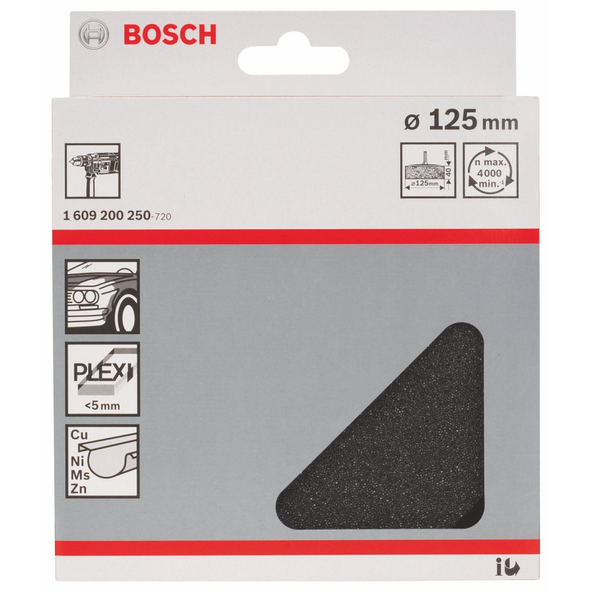 Bosch Sanding Accessories Polishing Pad 125 mm 1609200250