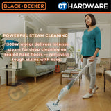 BLACK+DECKER FSM1605 EPP 1300W Steam Mop 350ml – 5m Cable, 180° Swivel Head