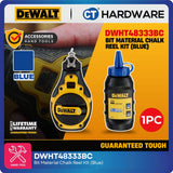 DEWALT DWHT48333BC Bi-Material Chalk Reel Kit with Blue Chalk | 4:1 Fast Rewind Chalk Line Reel