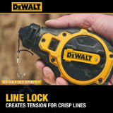 DEWALT DWHT48333RC Bi-Material Chalk Reel Kit with Red Chalk | 4:1 Fast Rewind Chalk Line Reel