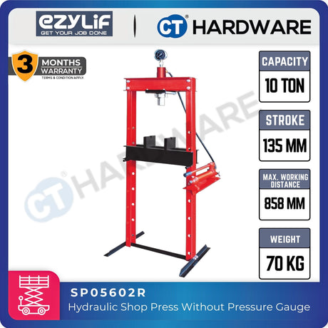 EZYLIF SP05-Series Hydraulic Shop Press – SP05201R / SP05301R / SP05602R / SP05303R / SP05501R