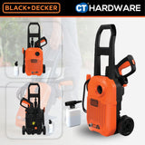 BLACK+DECKER BEPW1300-XD High Pressure Cleaner | 1300W | 110 Bar | 6.6L/min | Compact Electric Pressure Washer