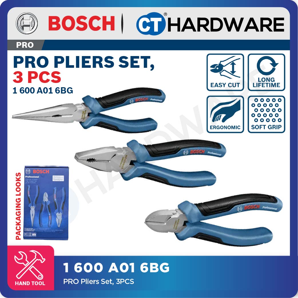 Bosch PRO Pliers Set 3pcs [1600A016BG]