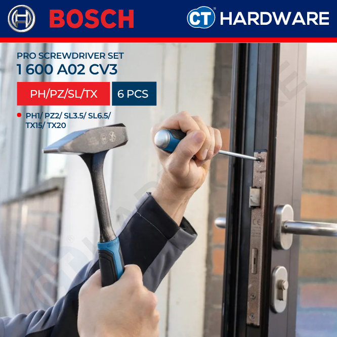 Bosch PRO Screwdriver Set SL/PH/PZ/TX 6pcs [1600A02CV3]