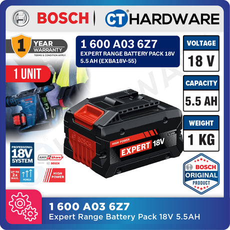 Bosch Original 18V Lithium-Ion Expert Range Battery Packs EXBA18V-40 EXBA18V-55 EXBA18V-80 EXBA18V-150