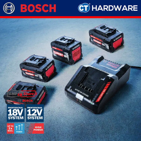 Bosch 1 600 A03 73L Expert Starter Kit 18V Come With 2x Battery 18V 4.0AH EXBA18V-40 + 1x Fast Charger 1600A0373L