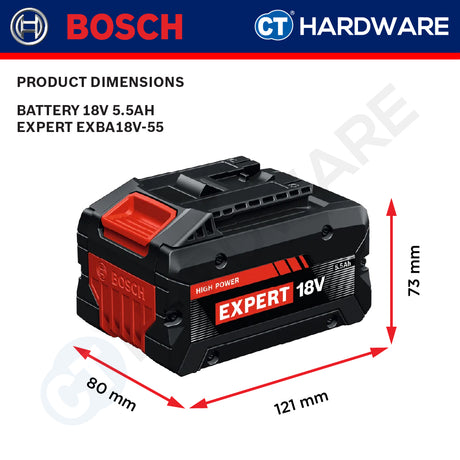 Bosch 1 600 A03 73R Expert Starter Kit 18V Come With 2x Battery 18V 5.5AH EXBA18V-55 + 1x Fast Charger 1600A0373R