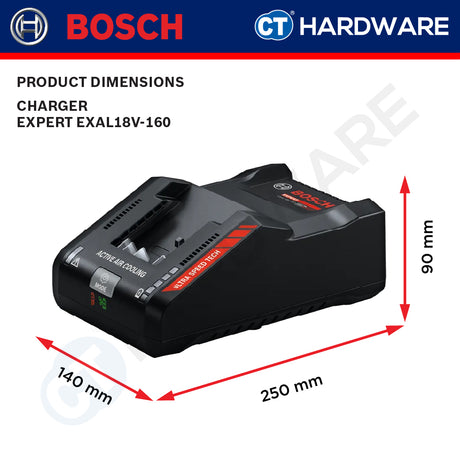 Bosch 1 600 A03 73U Expert Starter Kit 18V Come With 2x Battery 18V 8.0Ah EXBA18V-80 + 1x Fast Charger 1600A0373U