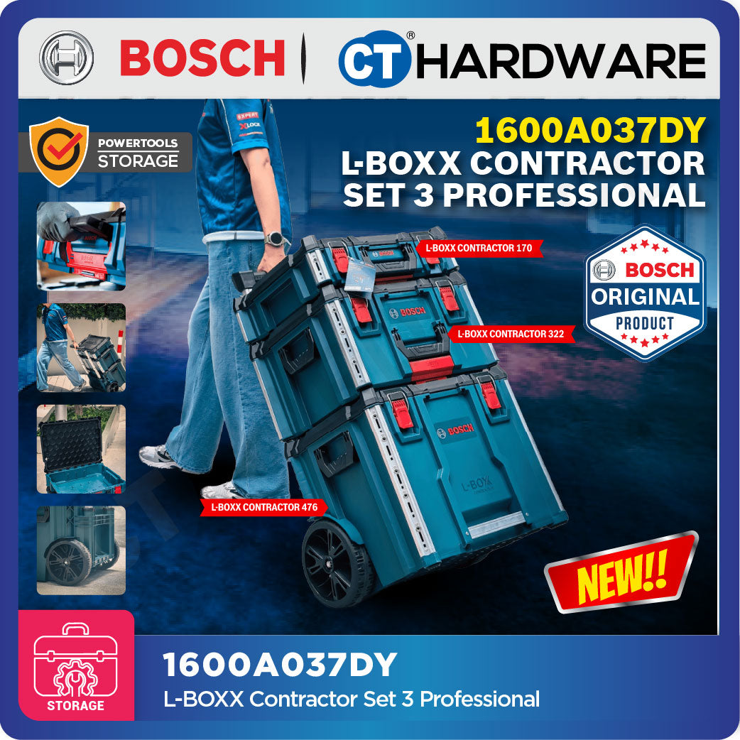 Bosch 1600A037DY L-BOXX Contractor Set 3 Professional Carrying Case System