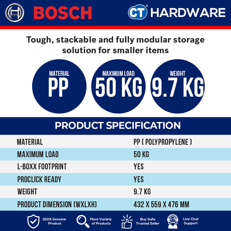 Bosch 1 600 A03 7E3 L-BOXX Contractor Drawer 3 Professional [1600A037E3]
