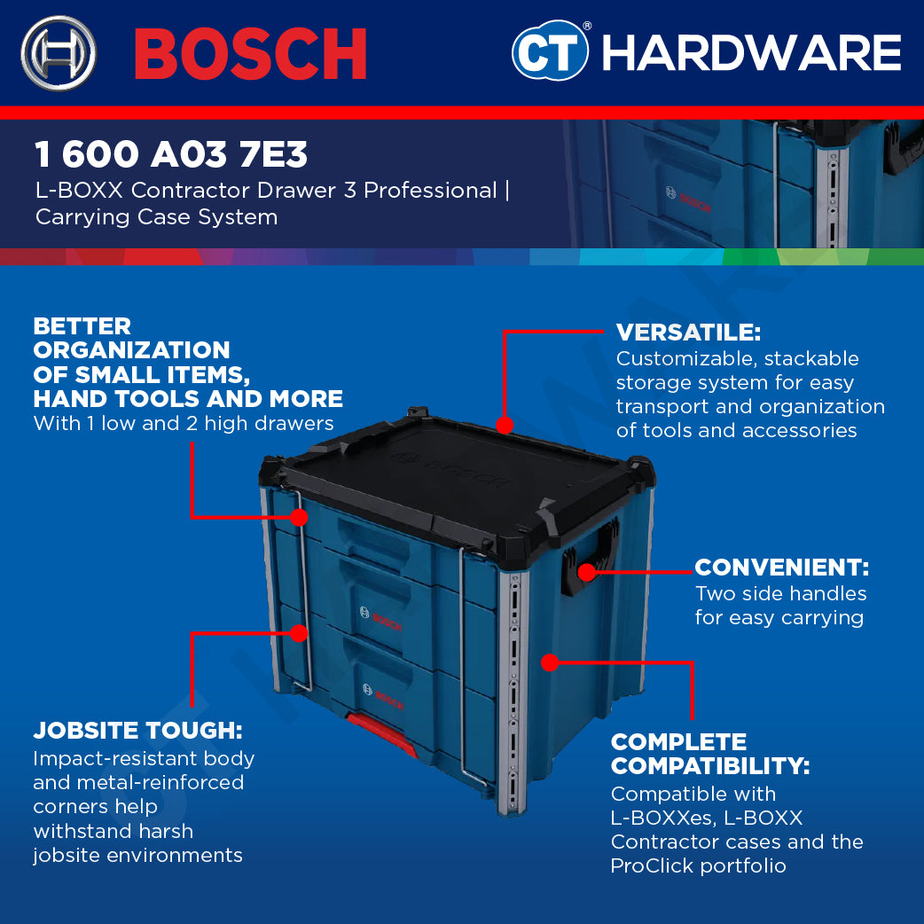Bosch 1 600 A03 7E3 L-BOXX Contractor Drawer 3 Professional [1600A037E3]