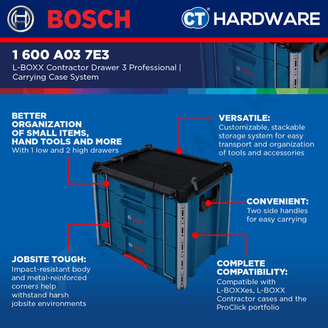 Bosch 1 600 A03 7E3 L-BOXX Contractor Drawer 3 Professional [1600A037E3]