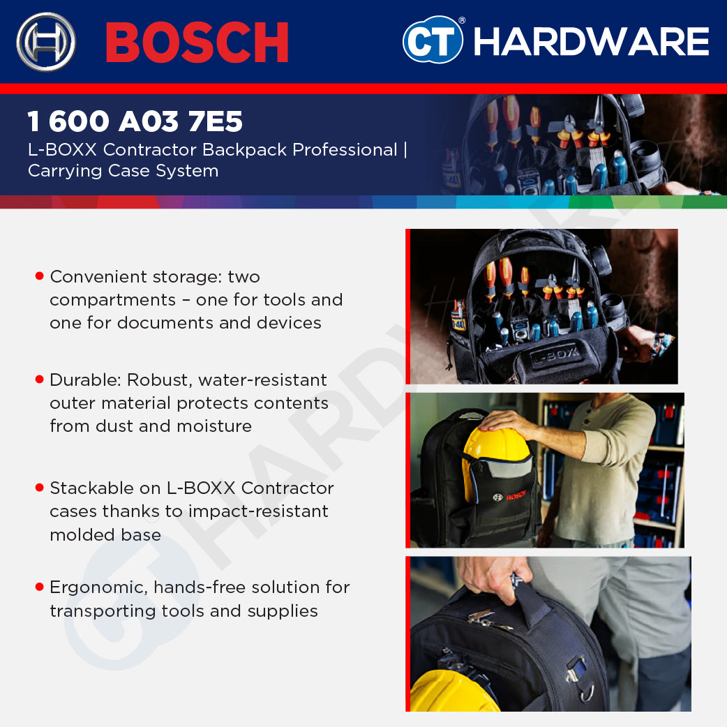 Bosch 1 600 A03 7E5 L-BOXX Contractor Backpack Professional [1600A037E5]