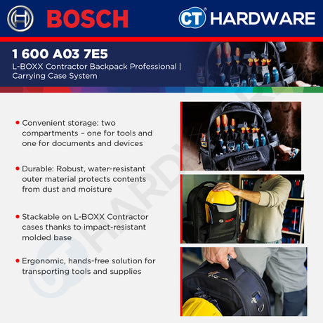 Bosch 1 600 A03 7E5 L-BOXX Contractor Backpack Professional [1600A037E5]
