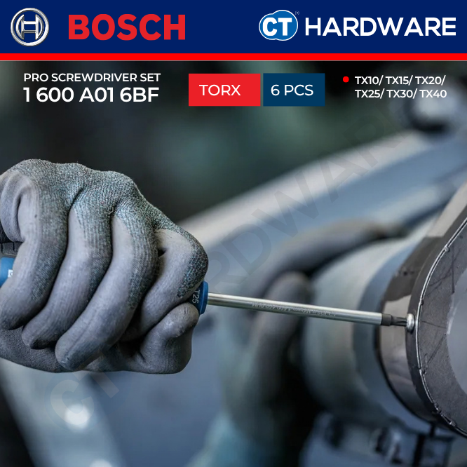 Bosch PRO Screwdriver Set Torx 6pcs [1600A039PC]