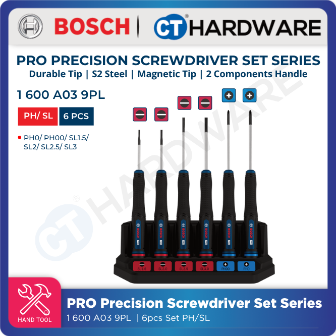Bosch PRO Precision Screwdriver Set PH/SL 6pcs [1600A039PL]