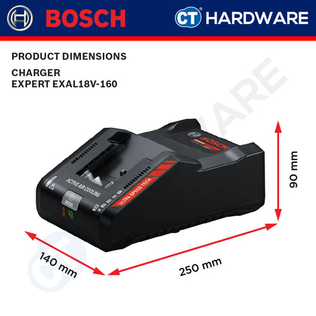 Bosch 1 600 A03 D3B Expert Range Fast Charger 18V EXAL18V-160 1600A03D3B