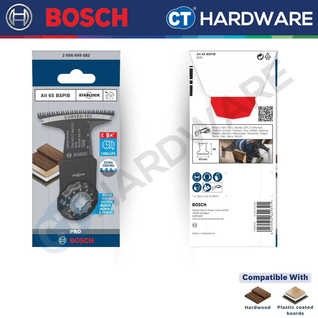 Bosch (AII65BSPB) Plungecut Multi-Cutter Sawblade for HardWood  2608669082