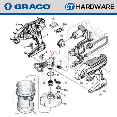 GRACO 17B415 REPAIR KIT FOR TRUECOAT360 AIRLESS PAINT SPRAYER