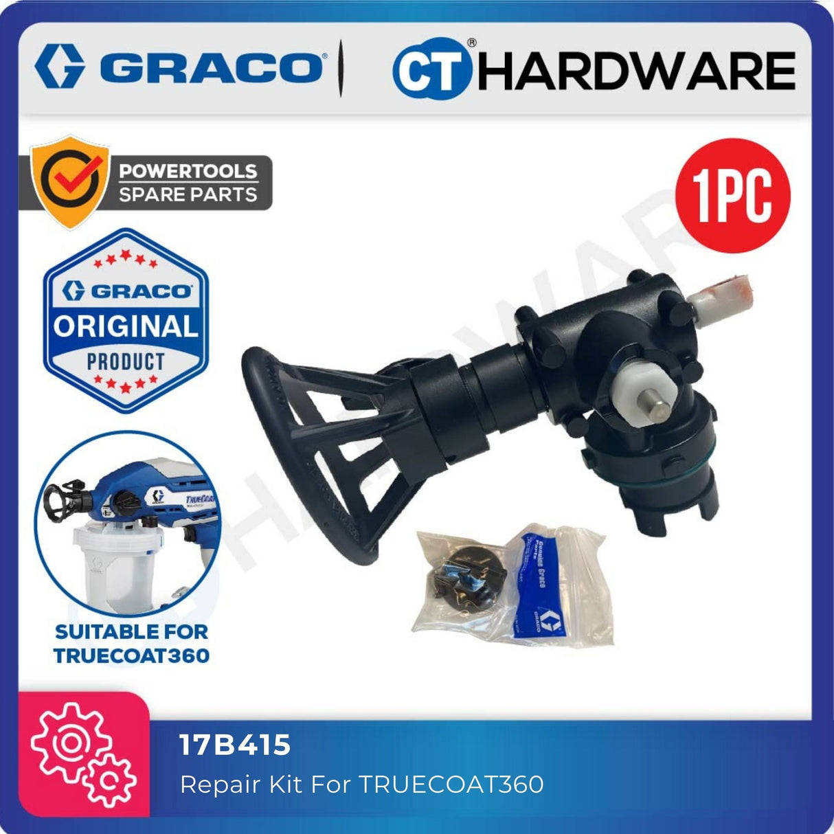 GRACO 17B415 REPAIR KIT FOR TRUECOAT360 AIRLESS PAINT SPRAYER