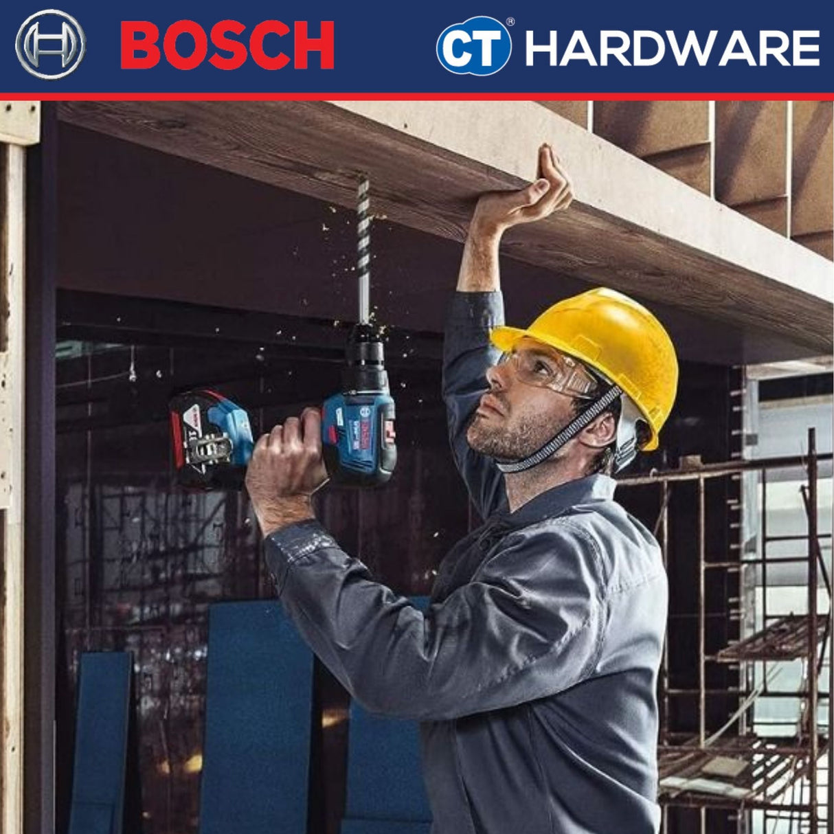 Bosch 06119090L6 Cordless BL Combo Set GBH18V26 + GSR18V50 with 4.0Ah & 8.0Ah Batteries, Charger & L-BOXX