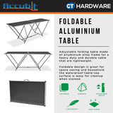 ACCUBIT 181012A ALLUMINIUM FOLDING TABLE 300 X 60 X 80 CM