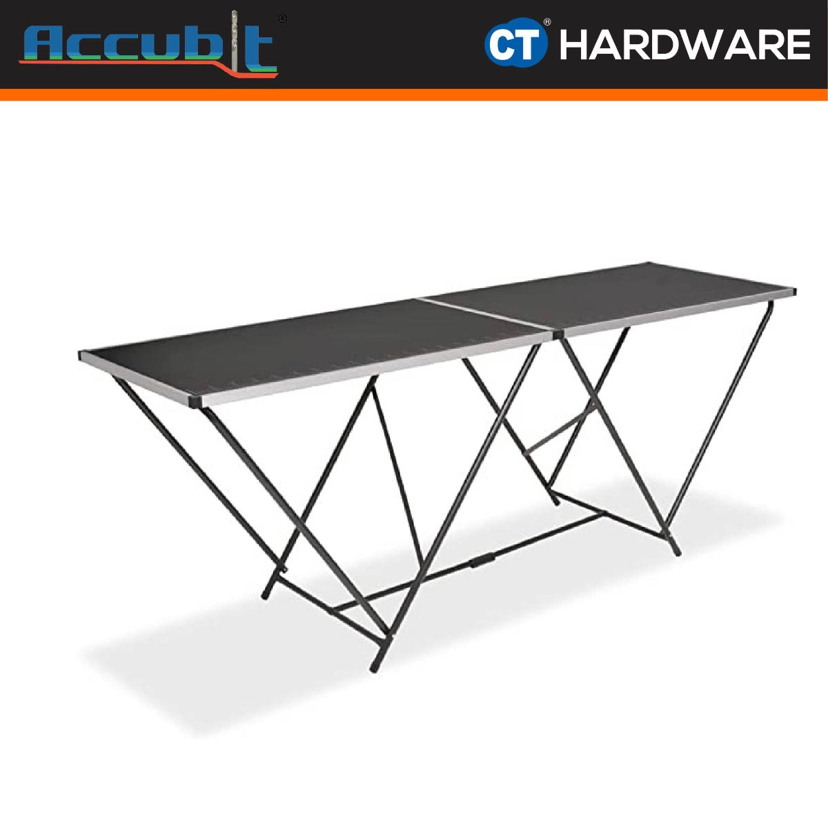 ACCUBIT 181012A ALLUMINIUM FOLDING TABLE 300 X 60 X 80 CM