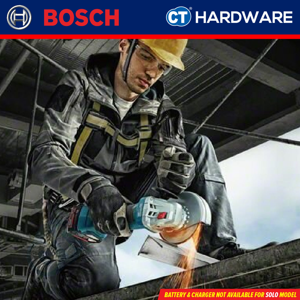 [COMBO-KIT] Bosch 3+1 Cordless 18V Essential GBH 185-LI Rotary Hammer + GWS 180-LI Angle Grinder + GSB 185-LI Impact Drill + Tool Bag