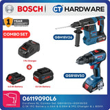 Bosch 06119090L6 Cordless BL Combo Set GBH18V26 + GSR18V50 with 4.0Ah & 8.0Ah Batteries, Charger & L-BOXX