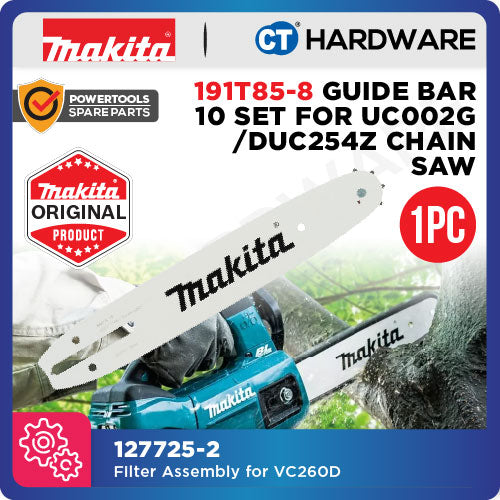 MAKITA 191T85-8 ORIGINAL GUIDE BAR 10 SET FOR UC002G / DUC254Z CHAIN SAW - 1PACK