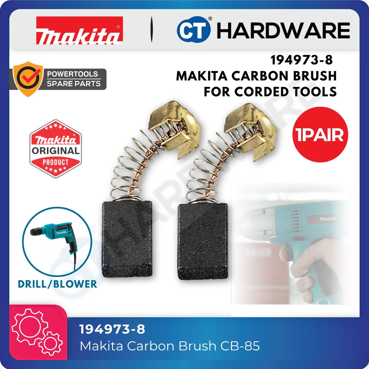 MAKITA 194973-8 Carbon Brush CB85