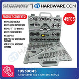 SunnyBy 19538045 Alloy Steel Tap & Die Set (45 Pcs)