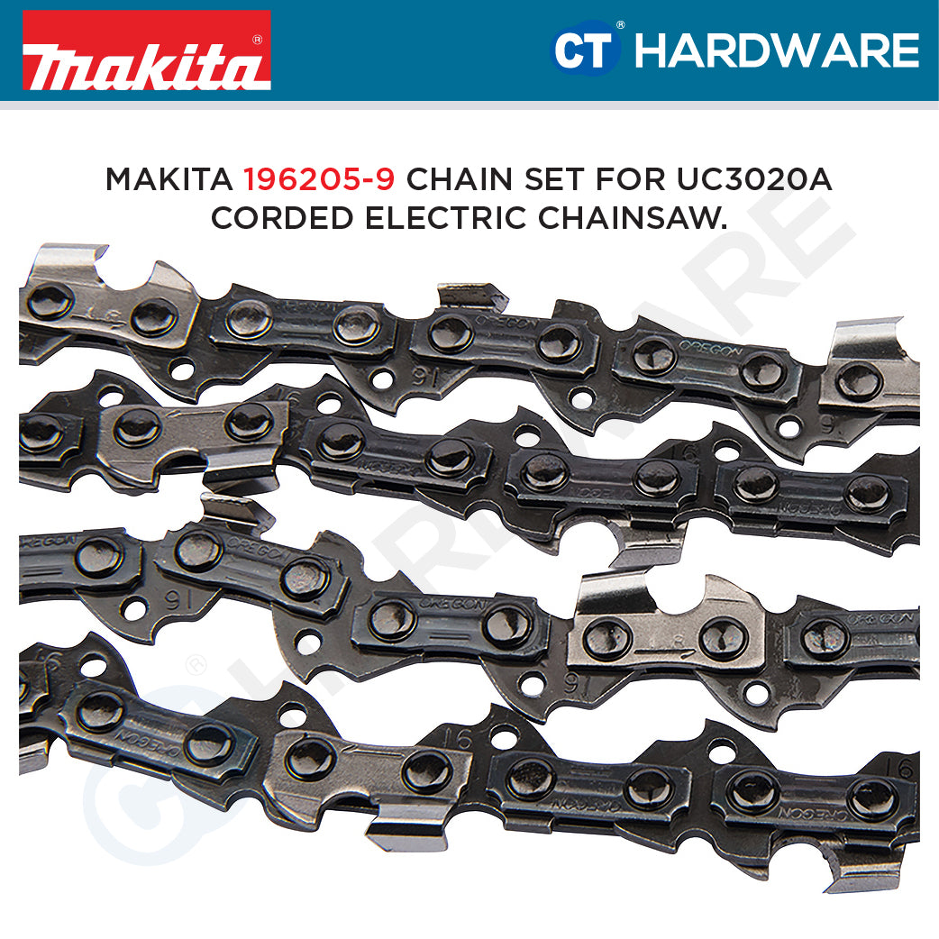 Makita 196205-9 Saw Chain Set For UC3020A Corded Electrical Chainsaw. [ ORIGINAL SPARE PARTS ]