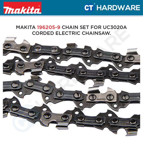 Makita 196205-9 Saw Chain Set For UC3020A Corded Electrical Chainsaw