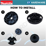 MAKITA 198383-1 PLASTIC BLADE SET 255MM [ M8x1.25RH, M8x1.25LH,  M10x1.25RH ] FOR TRIMMER