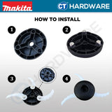 Makita 198383-1 Plastic Blade Set 255mm (Includes 3 Adapters Size) For Grass Trimmer