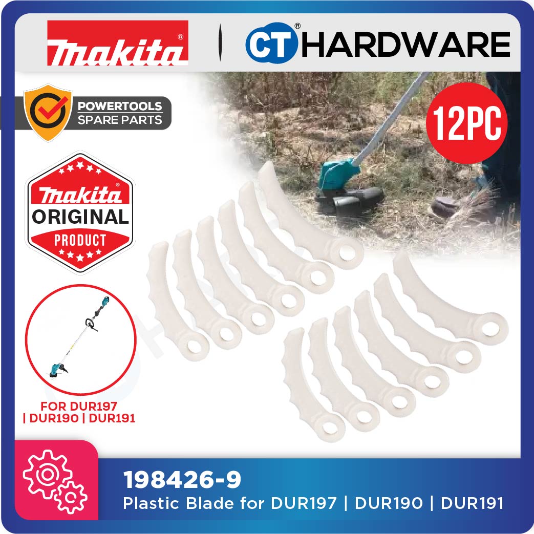 MAKITA 198426-9 PLASTIC BLADE SET 12PCS FOR DUR187L, DUR187U, DUR188L, DUR188U, DUR189, DUR364L, DUR365U, DUR366U