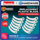 Makita 198426-9 Plastic Blade Set 12pcs For DUR187L/U, DUR188L/U, DUR189, DUR364L/U, DUR366U