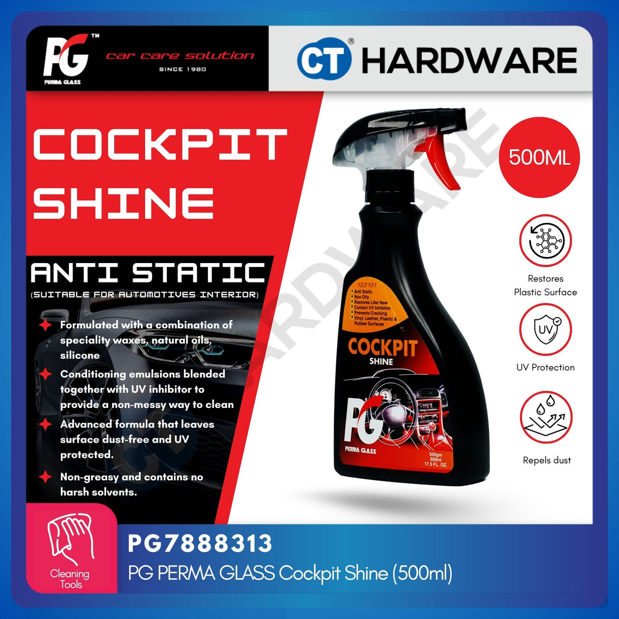 PG Perma Glass PG788313 Cockpit Shine 500ml [ 9556817888313 ]