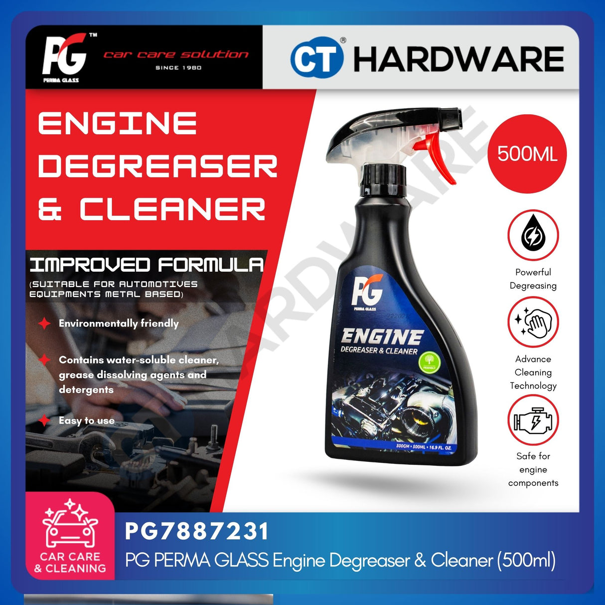 PG Perma Glass PG787231 Engine Degreaser & Cleaner 500ml [ 9556817887231 ]