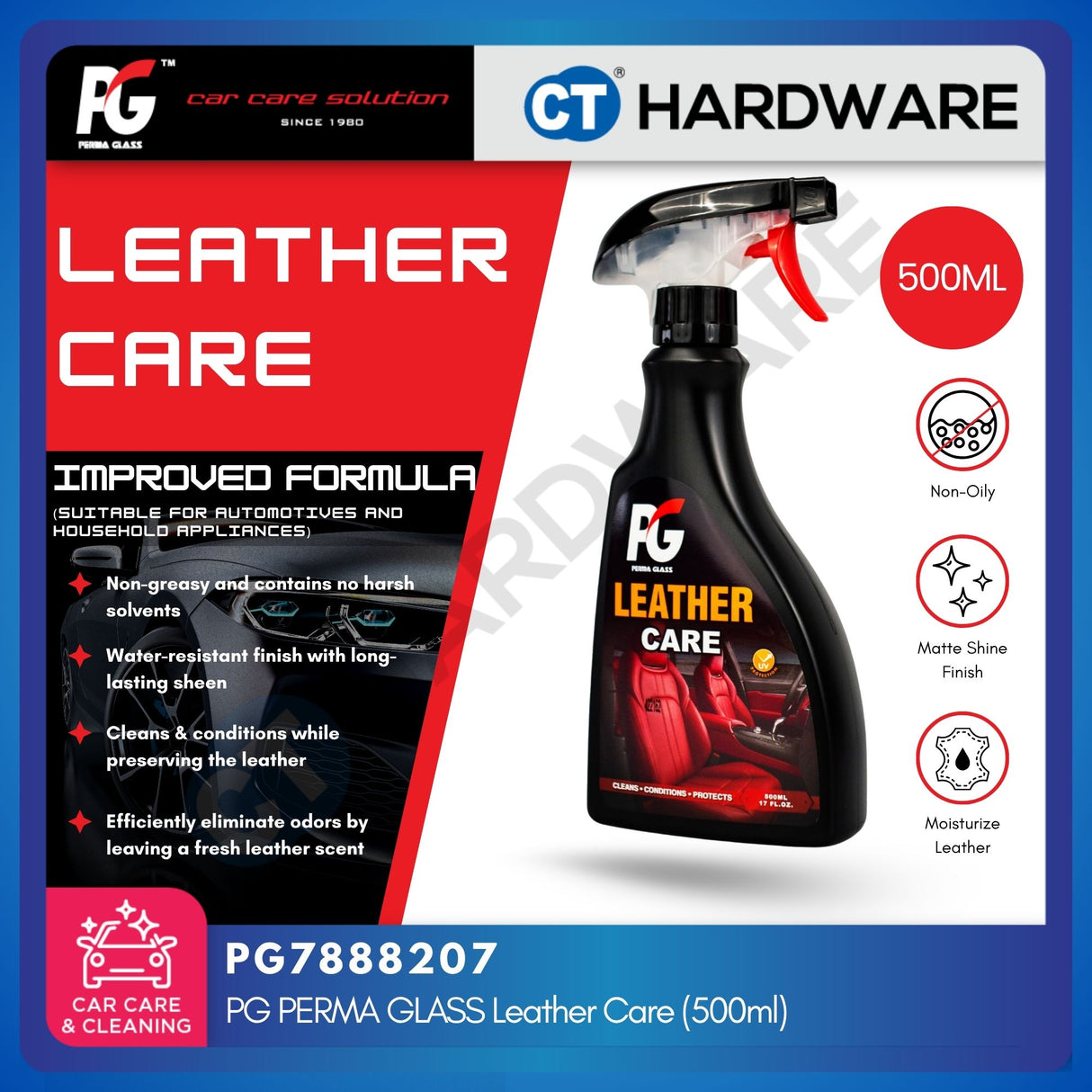PG Perma Glass PG788207 Leather Care 500ml [ 9556817888207 ]