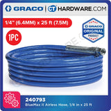 Graco BlueMax II Airless Sprayer Hose 6.4mm (1/4") x 7.5m (25ft)